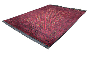 7x5 Hand-Knotted Afghan Rug – Nomad Collection Design