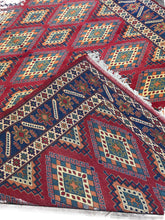 7x10 Hand-Knotted Afghan Rug – Nomad Collection Design