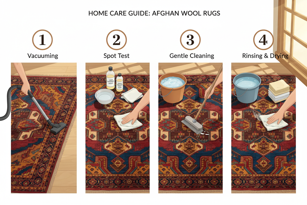 How to Clean Authentic Afghan Wool Rugs at Home: A Comprehensive Guide ...