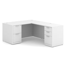 OfficeSource | OS Laminate | Double Full Pedestal ''L'' Desk - 60'' x 30''