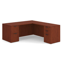 OfficeSource OS Laminate Collection Double Full Pedestal ''L'' Desk - 71'' x 30''