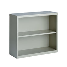 OfficeSource Steel Bookcase Collection 2 Shelf Metal Bookcase, 30'' High