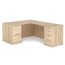OfficeSource | OS Laminate | Double Full Pedestal ''L'' Desk - 60'' x 30''