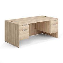 OfficeSource | OS Laminate | Double 3/4 Pedestal Desk - 71'' x 36''