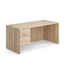 OfficeSource OS Laminate Collection Single 3/4 Pedestal Desk - 66'' x 30''