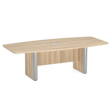 OfficeSource | OS Conference Tables | Boat Shaped Conference Table with Elliptical Base - 8'