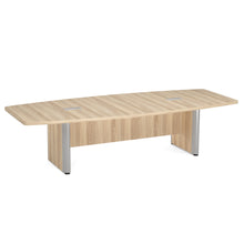OfficeSource | OS Conference Tables | Boat Shaped Conference Table with Elliptical Base - 10'