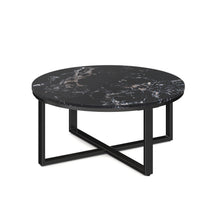 Kora 36'' Round Occasional Table with Black Metal Base