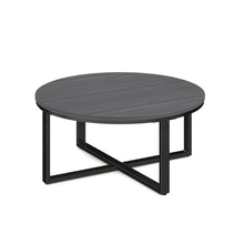 Kora 36'' Round Occasional Table with Black Metal Base