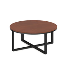 Kora 36'' Round Occasional Table with Black Metal Base