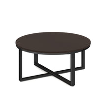 Kora 36'' Round Occasional Table with Black Metal Base