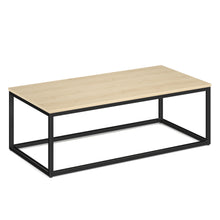 Lenox 24'' x 48'' Rectangular  Coffee Table with Black Metal Base
