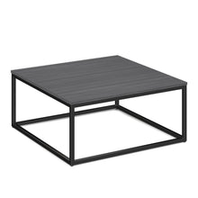 Lenox 36'' Square Coffee Table with Black Metal Base