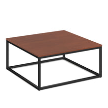 Lenox 36'' Square Coffee Table with Black Metal Base