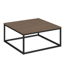 Lenox 36'' Square Coffee Table with Black Metal Base