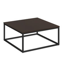 Lenox 36'' Square Coffee Table with Black Metal Base