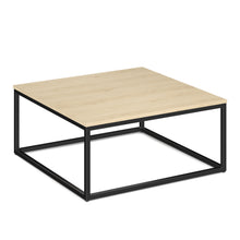 Lenox 36'' Square Coffee Table with Black Metal Base