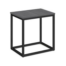 Lenox 22'' x 16'' Rectangular  Side Table with Black Metal Base