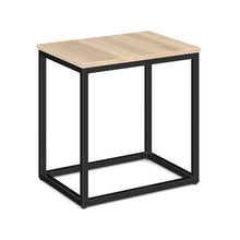 Lenox 22'' x 16'' Rectangular  Side Table with Black Metal Base