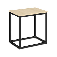 Lenox 22'' x 16'' Rectangular  Side Table with Black Metal Base