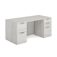 OfficeSource OS Laminate Collection Double Full Pedestal Desk - 66'' x 30''