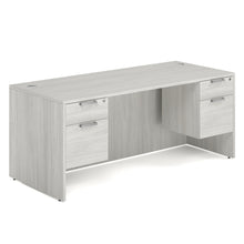 OfficeSource OS Laminate Collection Double 3/4 Pedestal Desk - 71'' x 30''