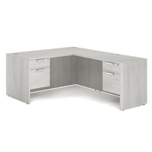 OfficeSource OS Laminate Collection Double 3/4 Pedestal ''L'' Desk - 60'' x 30''