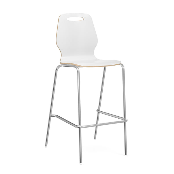OfficeSource | Shay | Hourglass Bentwood Bar Height Café Stool - Set of 2