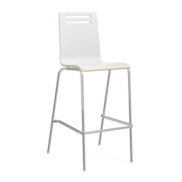 OfficeSource | Rowan | Square Bentwood Bar Height Café Stool - Set of 2