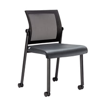 OfficeSource Oslo Mesh Back Armless Stacking Guest Chair with Black Frame