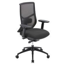 OfficeSource Starlight High Back Luxe Task Chair with Black Frame and Seat Slider