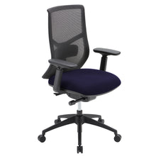 OfficeSource Starlight High Back Luxe Task Chair with Black Frame and Seat Slider