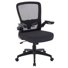 OfficeSource | Finn | Flip Arm Mesh Back Task Chair with Black Frame