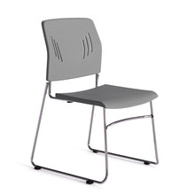 OfficeSource Stacked Seating Armless Stackable Side Chair with Chrome Frame