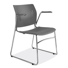 OfficeSource Stacked Seating Stackable Side Chair with Chrome Frame