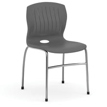 OfficeSource | Slash | Armless Guest Stack Chair with Chrome Frame