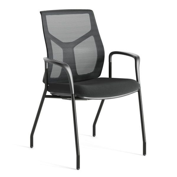 OfficeSource Starlight Executive Guest Chair with Black Frame