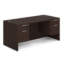 OfficeSource OS Laminate Collection Double 3/4 Pedestal Desk - 66'' x 30''