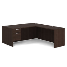 OfficeSource OS Laminate Collection Single 3/4 Pedestal ''L'' Desk - 71'' x 36''