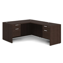 OfficeSource OS Laminate Collection Double 3/4 Pedestal ''L'' Desk - 60'' x 30''