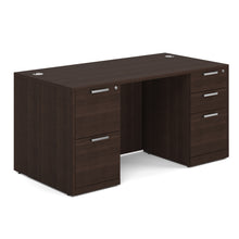 OfficeSource OS Laminate Collection Double Full Pedestal Desk - 60'' x 30''