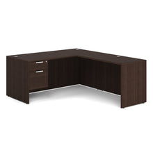 OfficeSource OS Laminate Collection Single 3/4 Pedestal ''L'' Desk - 66'' x 30''