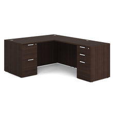 OfficeSource | OS Laminate | Double Full Pedestal ''L'' Desk - 60'' x 30''
