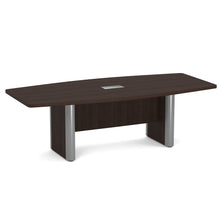 OfficeSource | OS Conference Tables | Boat Shaped Conference Table with Elliptical Base - 8'