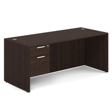 OfficeSource OS Laminate Collection Single 3/4 Pedestal Desk - 71'' x 30''