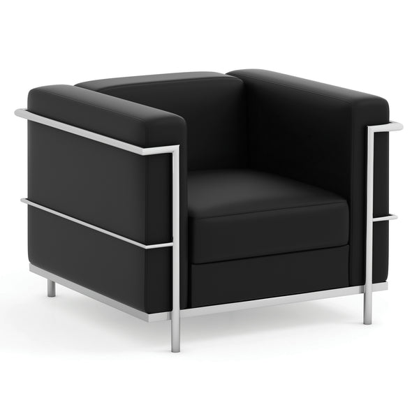 OfficeSource | Madison | Club Chair with Chrome Frame