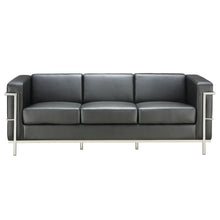 OfficeSource | Madison | Sofa with Chrome Frame