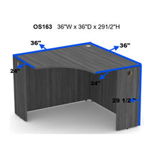 OfficeSource | OS Laminate | 36''W Corner Desk Shell