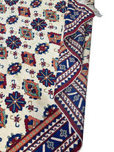7x10 Afghan Caravan Collection Rug – Tribal Red & Black Wool