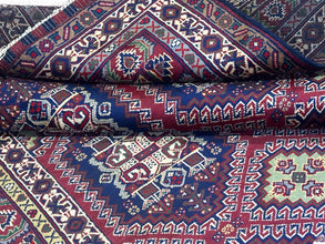 7x5 Afghan Caravan Collection Rug – Tribal Red & Black Wool